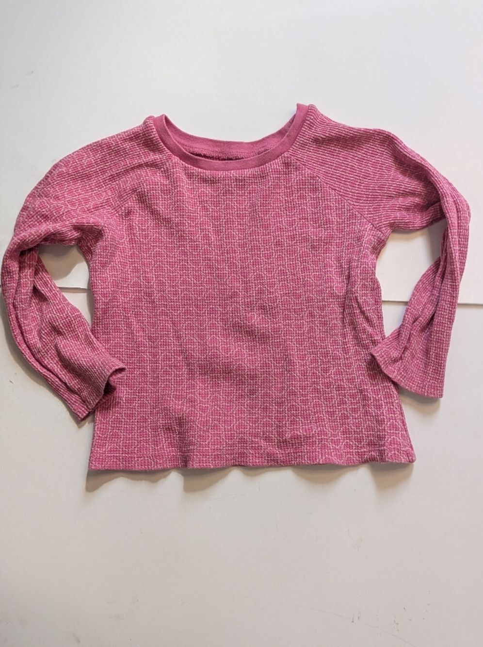 Baby Gap | Pink Textured Knit Heart Top Long Sleeve Size 4Y